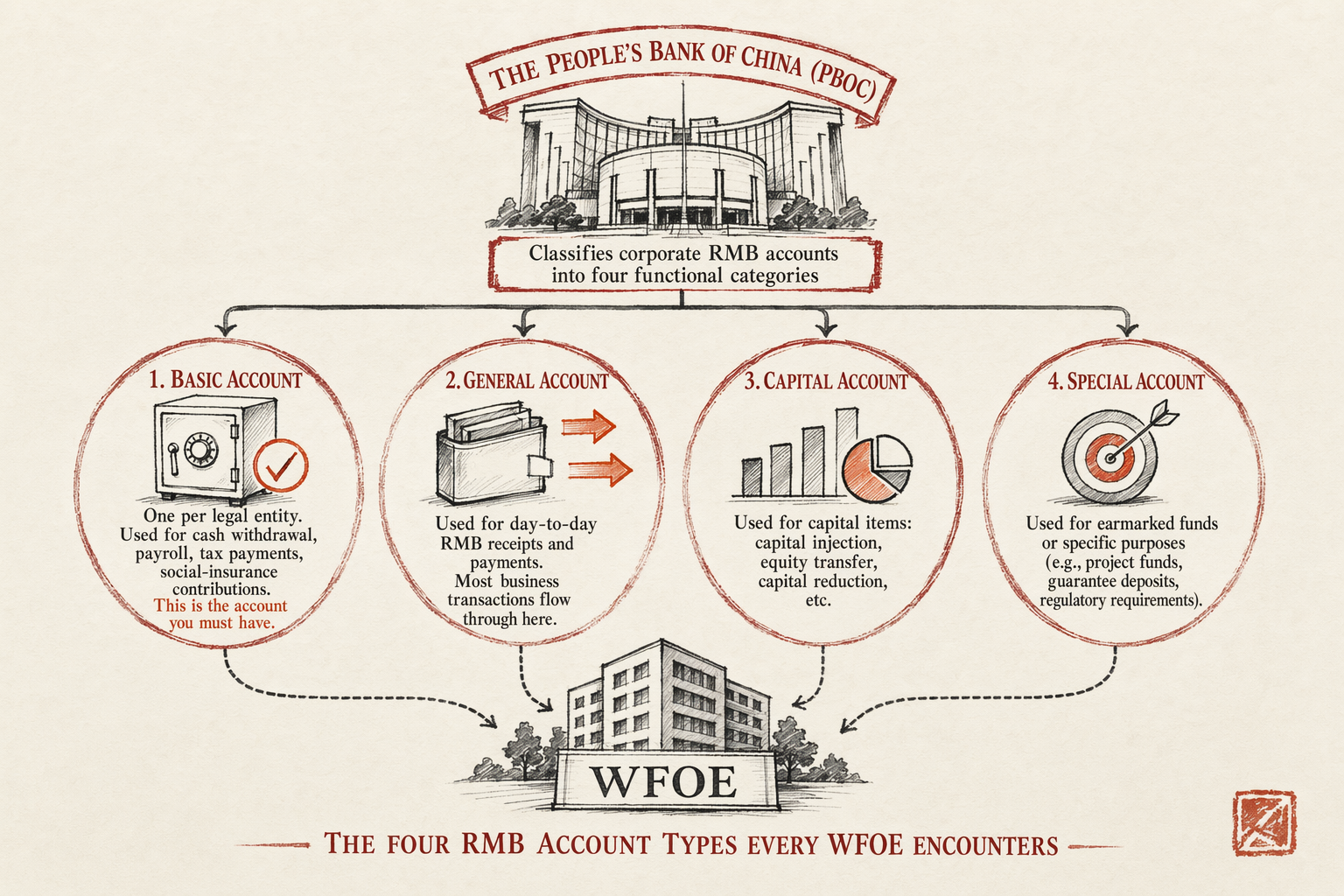 RMB Basic Account vs General Account — key considerations illustration