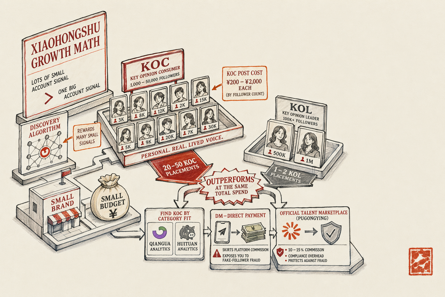Working With Xiaohongshu KOC at Small Budgets — overview illustration