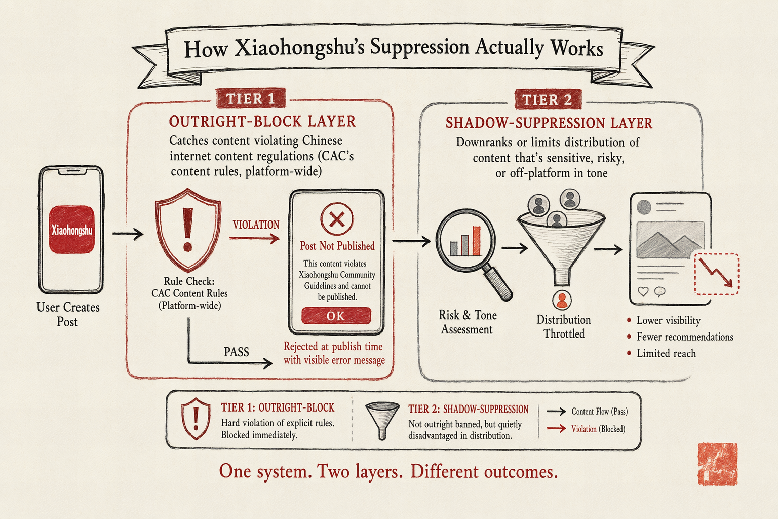 Xiaohongshu Brand-Content Categories That Get Suppressed — key considerations illustration