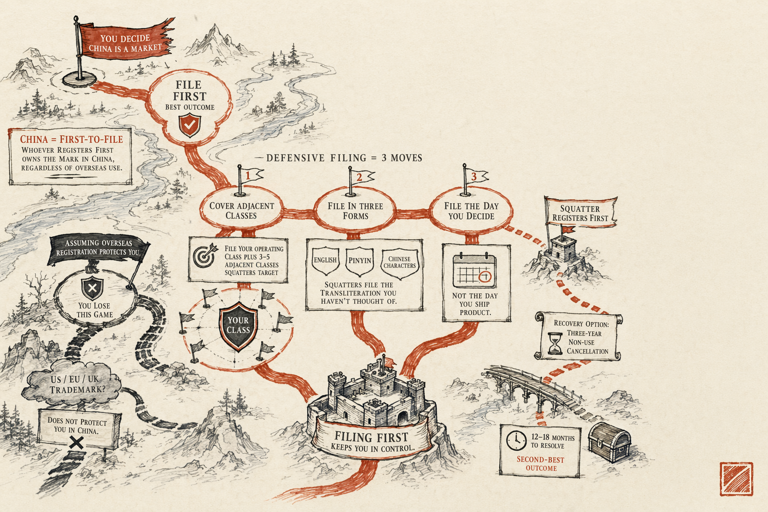 China Trademark Squatting — overview illustration